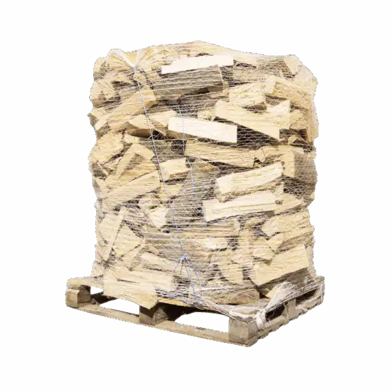 Buchen Brennholz Premium 33cm, rindenfrei auf Palette im Netz, ca. 1,6 srm / 1rm, 500 kg – Bild 2